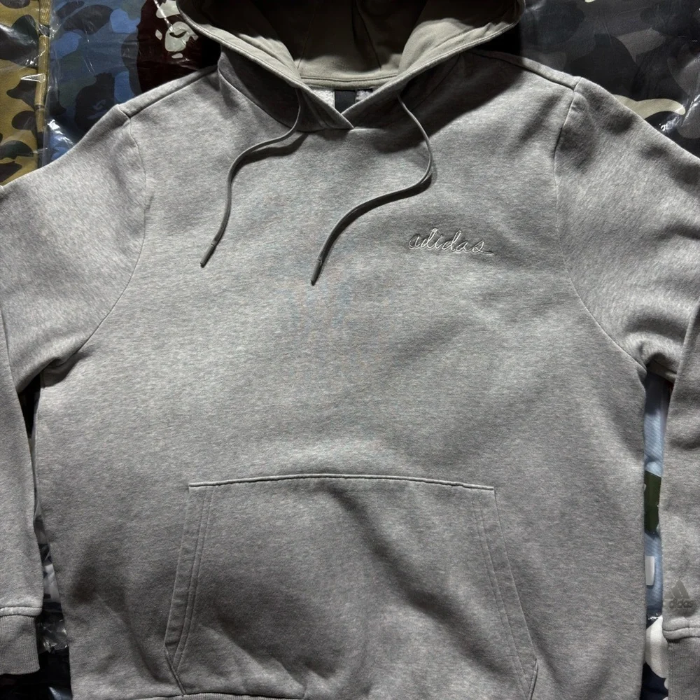 Adidas Light Gray Pullover Hoodie